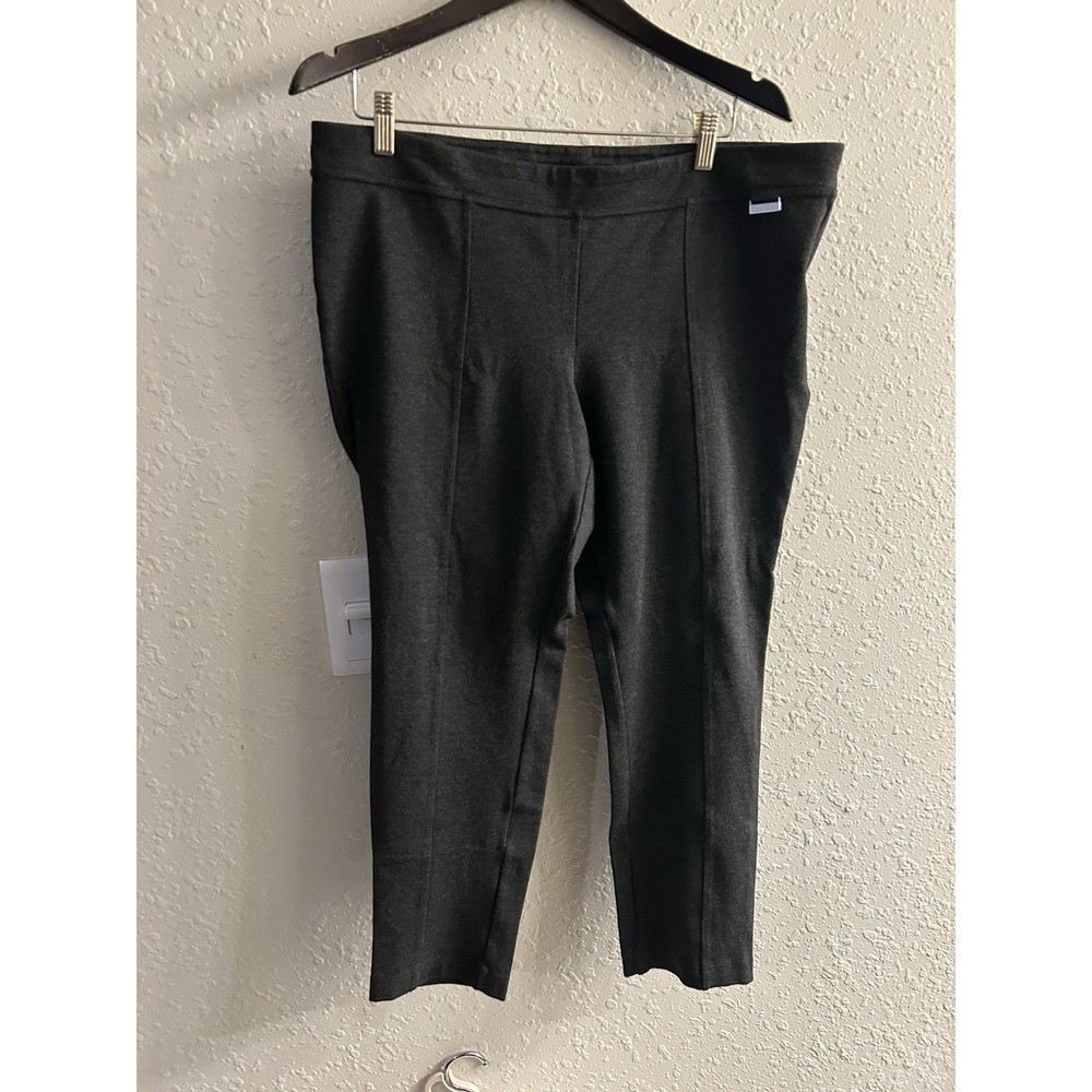 New Xl (sz18) Calvin Klein Dark Gray Stretch Pants #1605*15